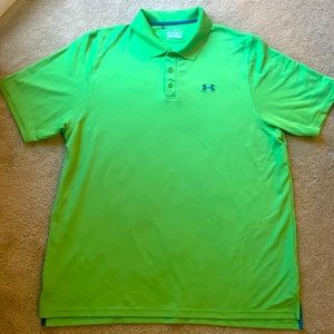 Mens UnderArmour green polo size 2xl